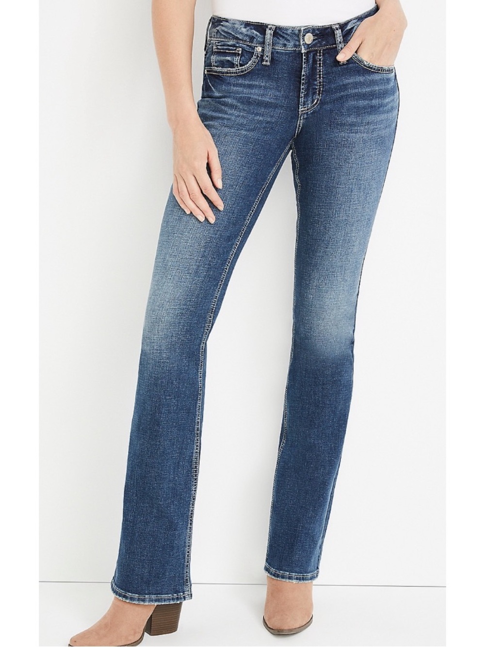 Silver Jeans Co. Britt Bootcut Curvy Low Rise Jean, W32 Regular NWT